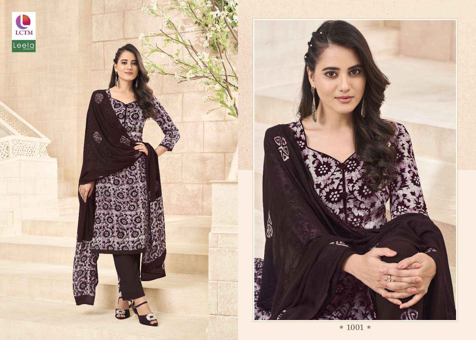 LEELA AARZU COTTON BATIK PRINT SALWAR SUITS ( 6 PCS CATALOG )