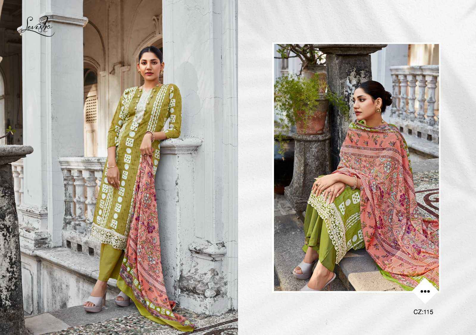 LEVISHA CHARIZMA LAWN COTTON UNSTITCH SALWAR KAMEEZ ( 8 PCS CATALOG )