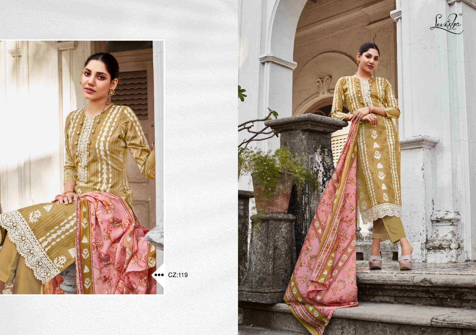 LEVISHA CHARIZMA LAWN COTTON UNSTITCH SALWAR KAMEEZ ( 8 PCS CATALOG )