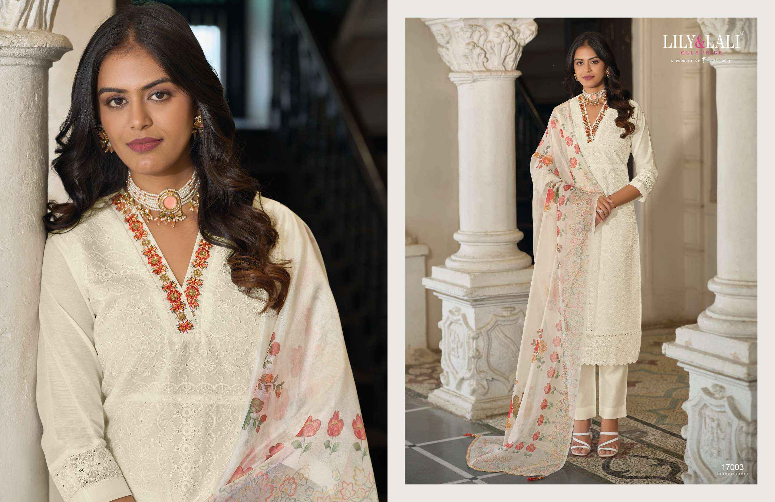 LILY AND LALI KASHISH SCHIFFLI DESIGNER READY MADE SUITS ( 6 PCS CATALOG )