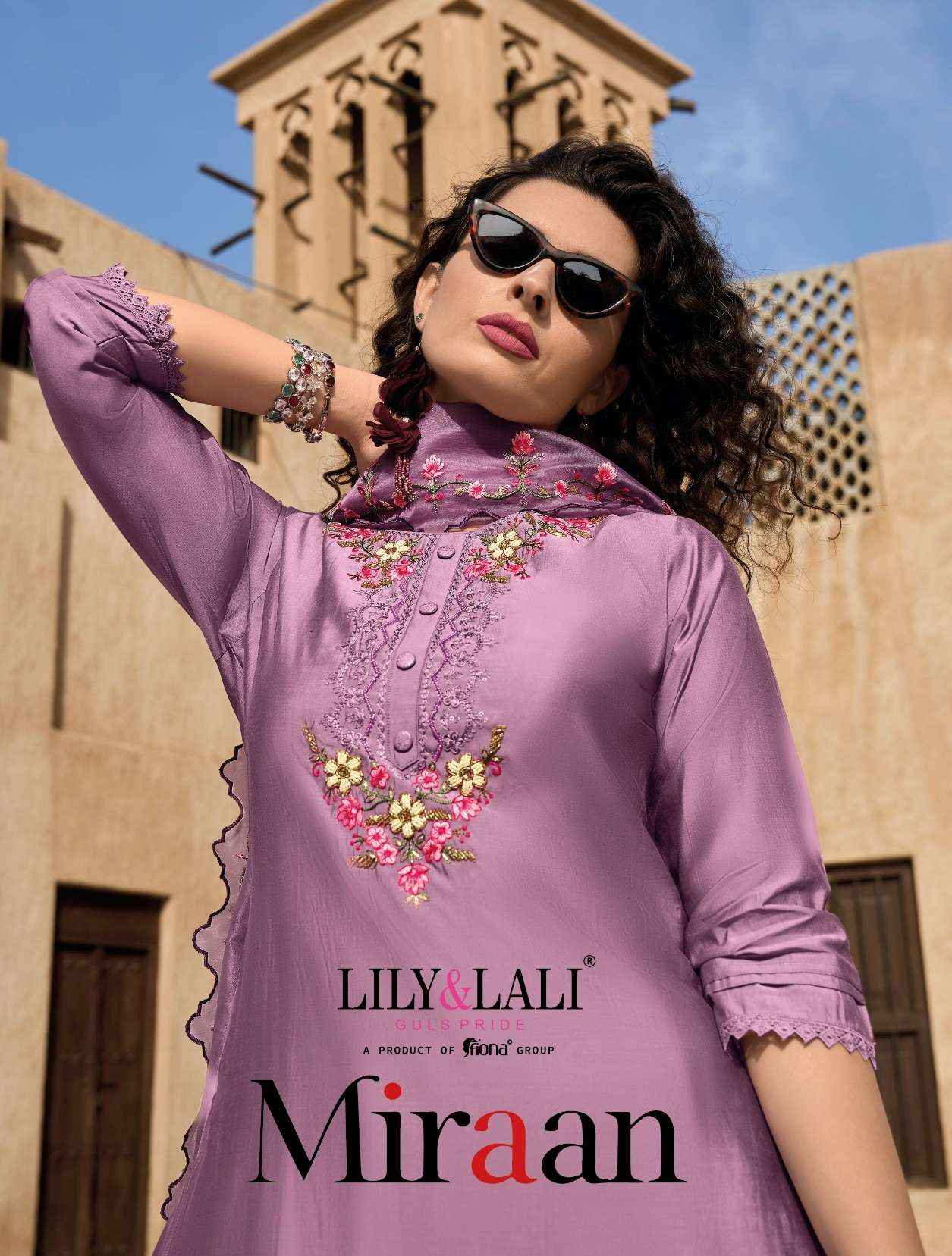 LILY AND LALI MIRAAN DESIGNER SILK SUITS ( 6 PCS CATALOG )