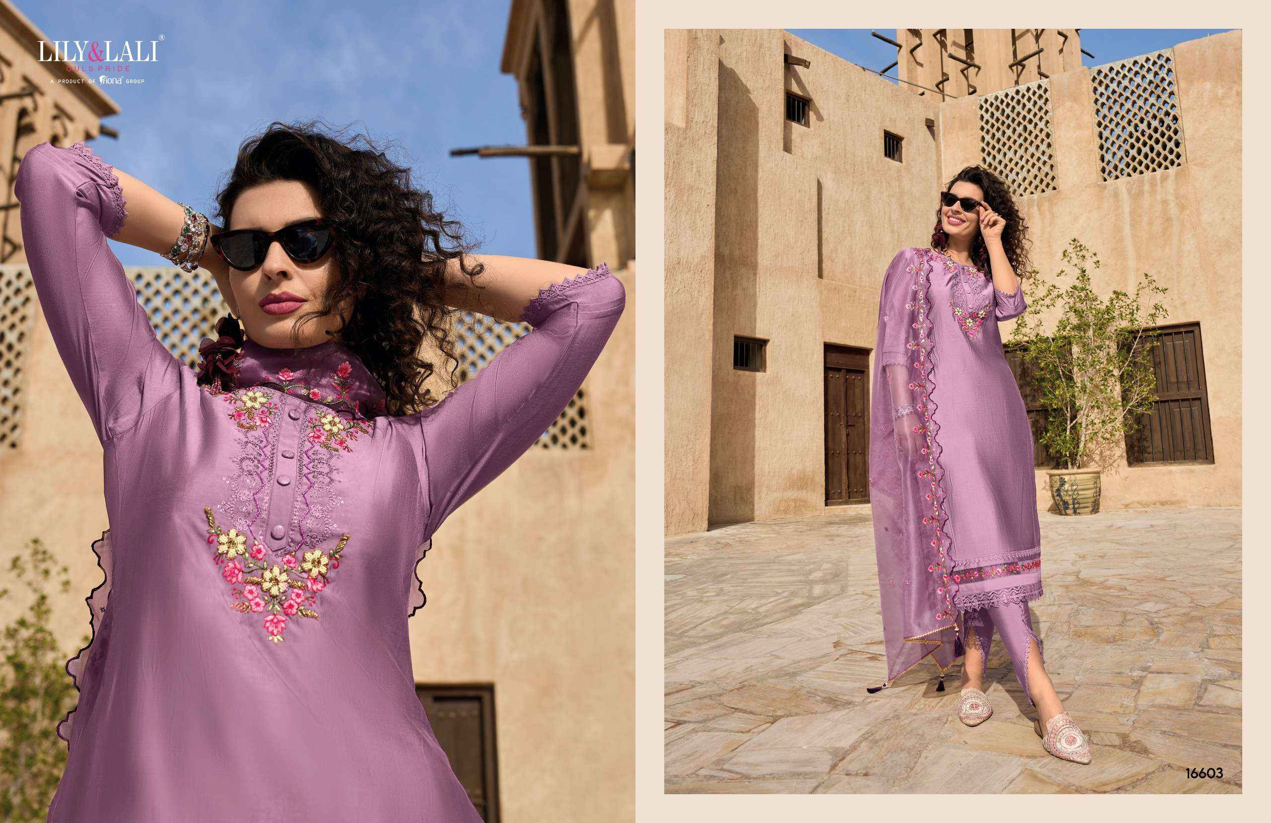 LILY AND LALI MIRAAN DESIGNER SILK SUITS ( 6 PCS CATALOG )