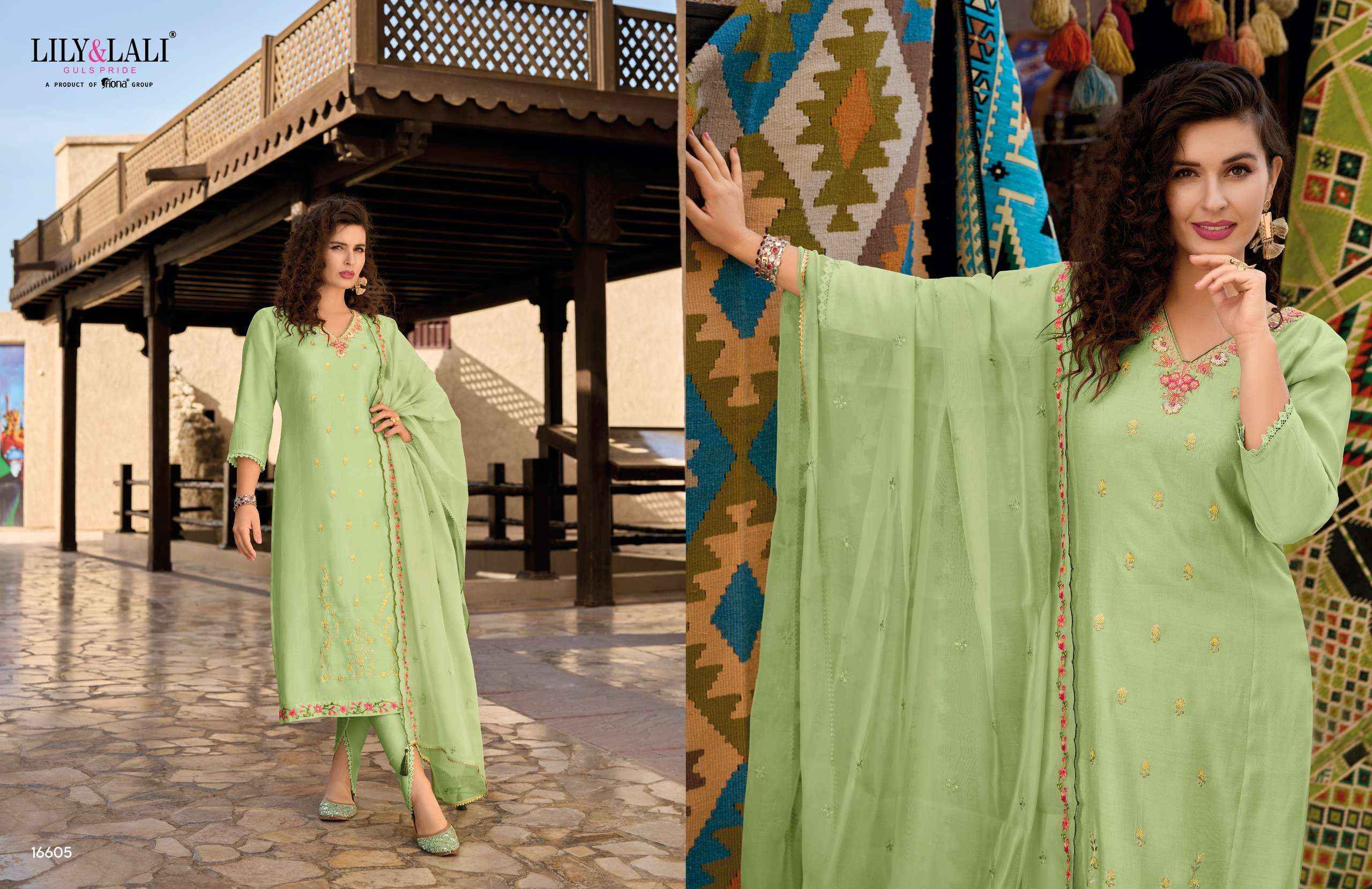 LILY AND LALI MIRAAN DESIGNER SILK SUITS ( 6 PCS CATALOG )