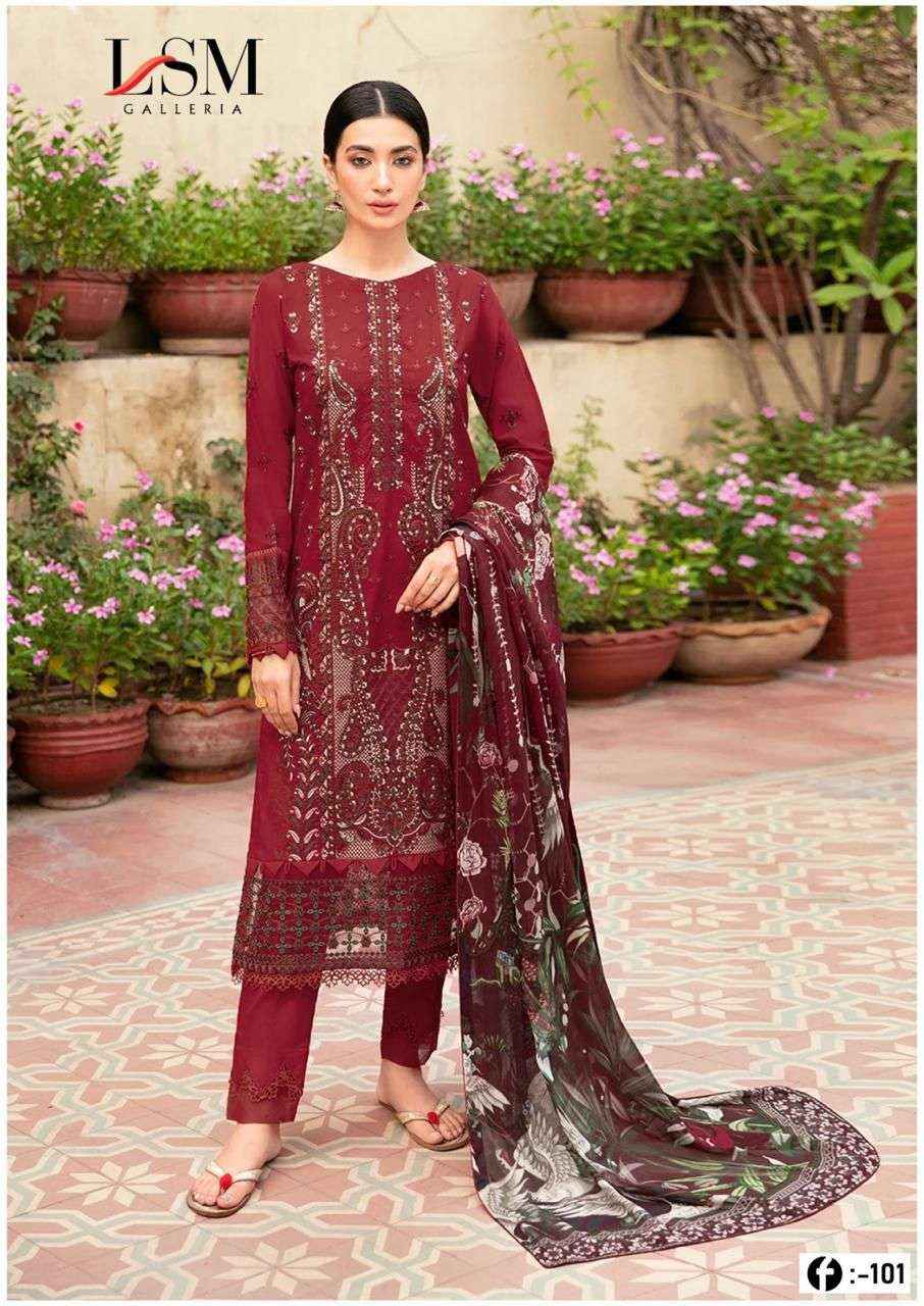 LSM GALLERIA FIRDOUS QUEEN LAWN VOL 10 PAKISTANI SUITS ( 6 PCS CATALOG )