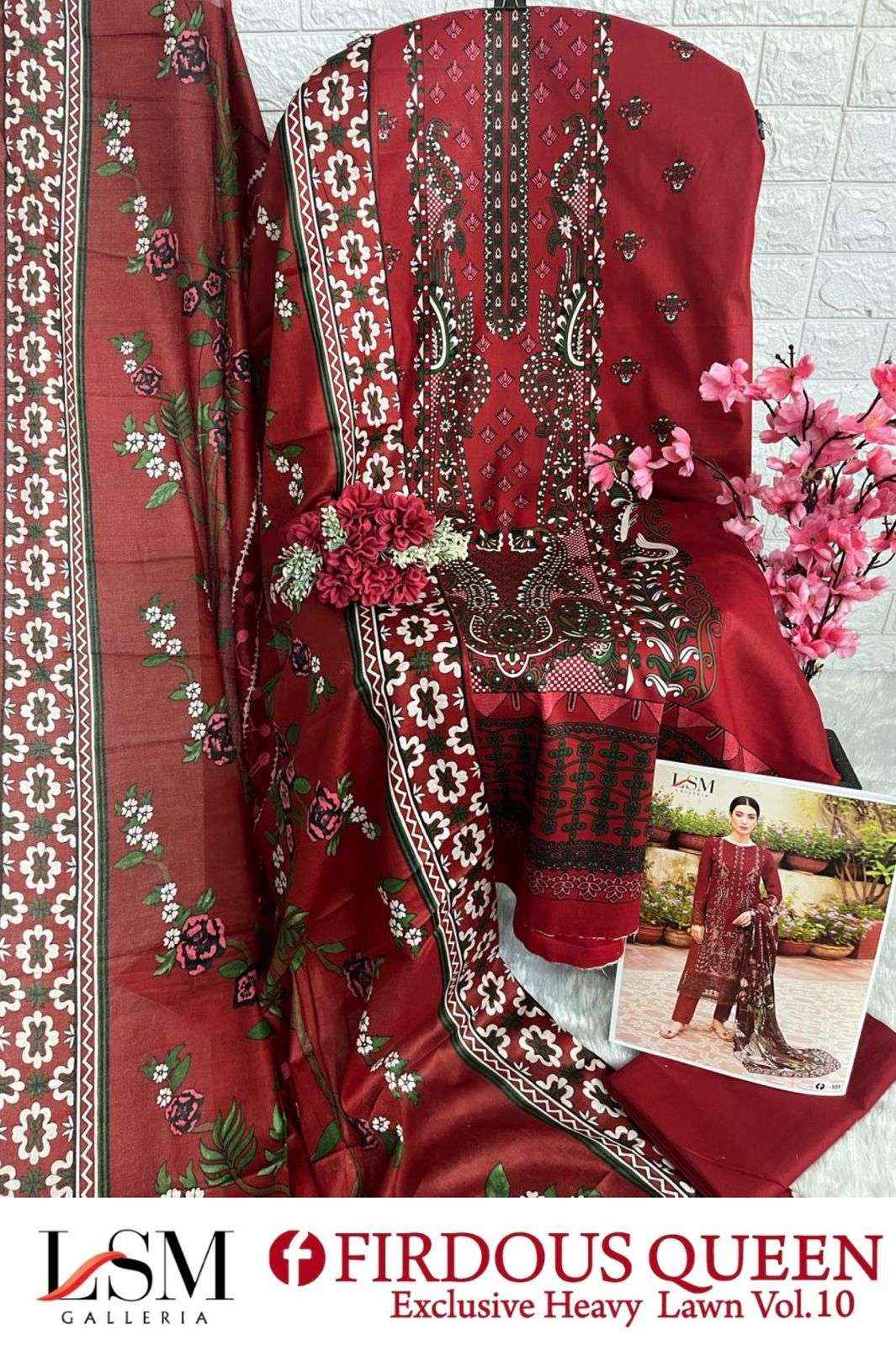 LSM GALLERIA FIRDOUS QUEEN LAWN VOL 10 PAKISTANI SUITS ( 6 PCS CATALOG )