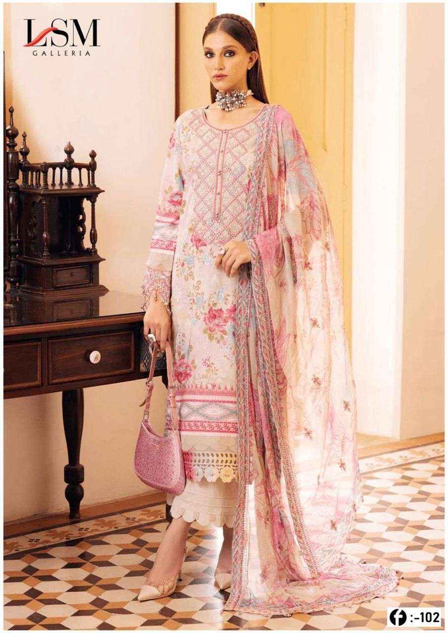 LSM GALLERIA FIRDOUS QUEEN LAWN VOL 10 PAKISTANI SUITS ( 6 PCS CATALOG )