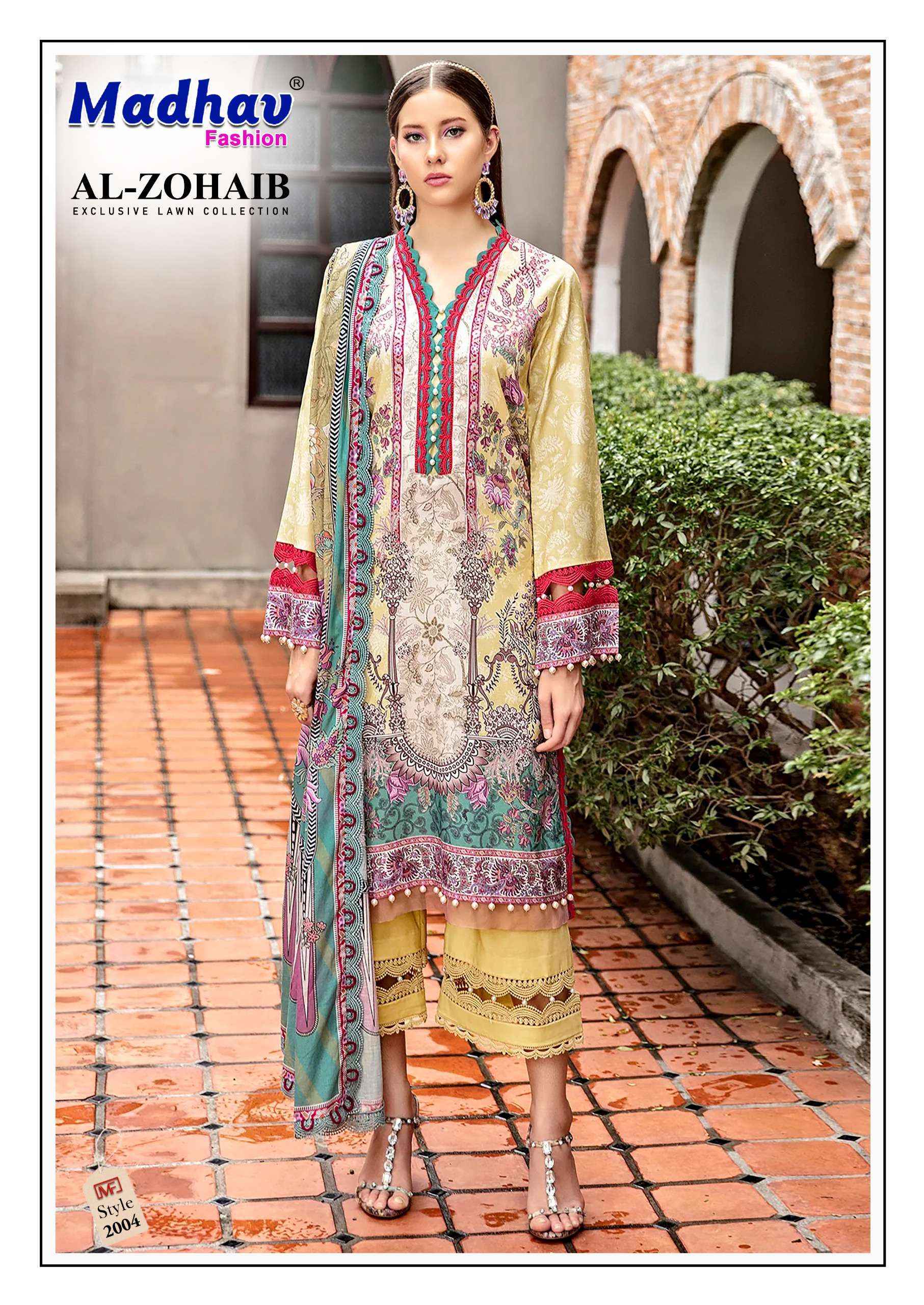 MADHAV FASHION AL ZOHAIB VOL 2 LAWN COTTON PAKISTANI SUITS ( 6 PCS CATALOG )