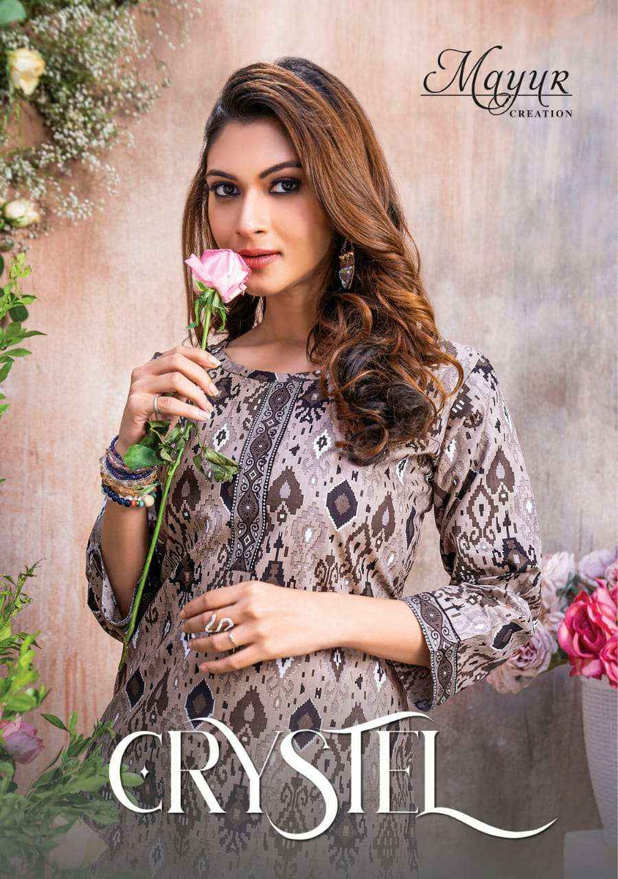 MAYUR CREATION CRYSTAL COTTON PRINTED DAILY WEAR TOP ( 12 PCS CATALOG )