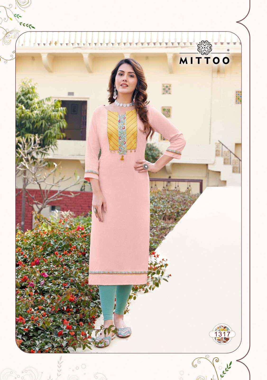 MITTOO PALAK VOL 37 RAYON LADIES KURTIS ( 6 PCS CATALOG )