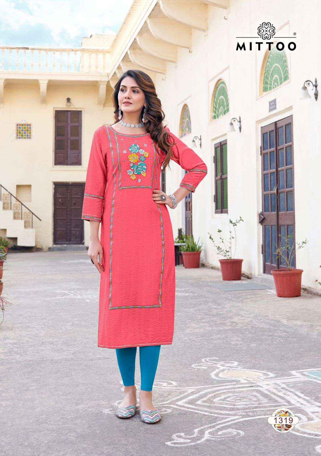 MITTOO PALAK VOL 37 RAYON LADIES KURTIS ( 6 PCS CATALOG )