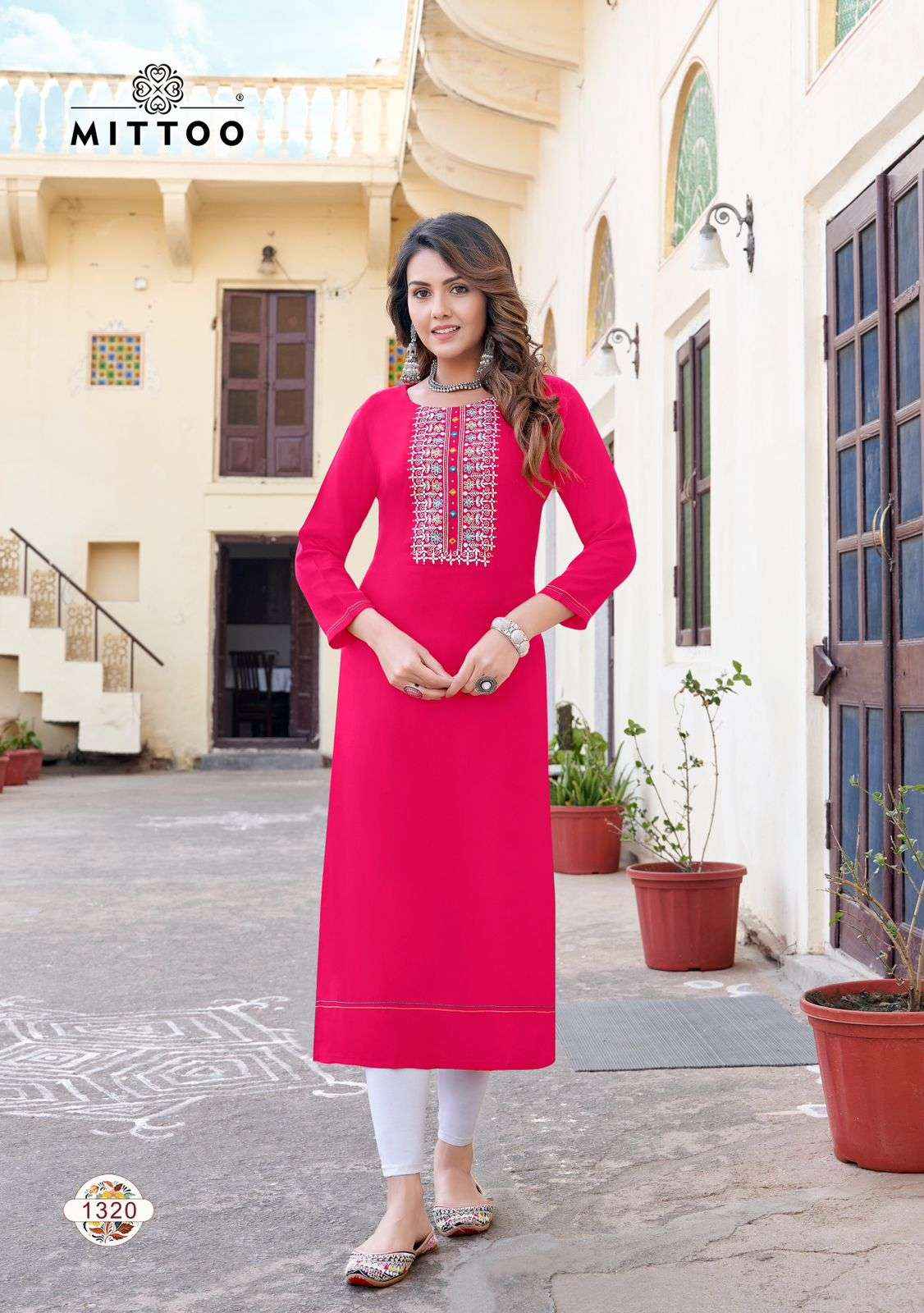 MITTOO PALAK VOL 37 RAYON LADIES KURTIS ( 6 PCS CATALOG )