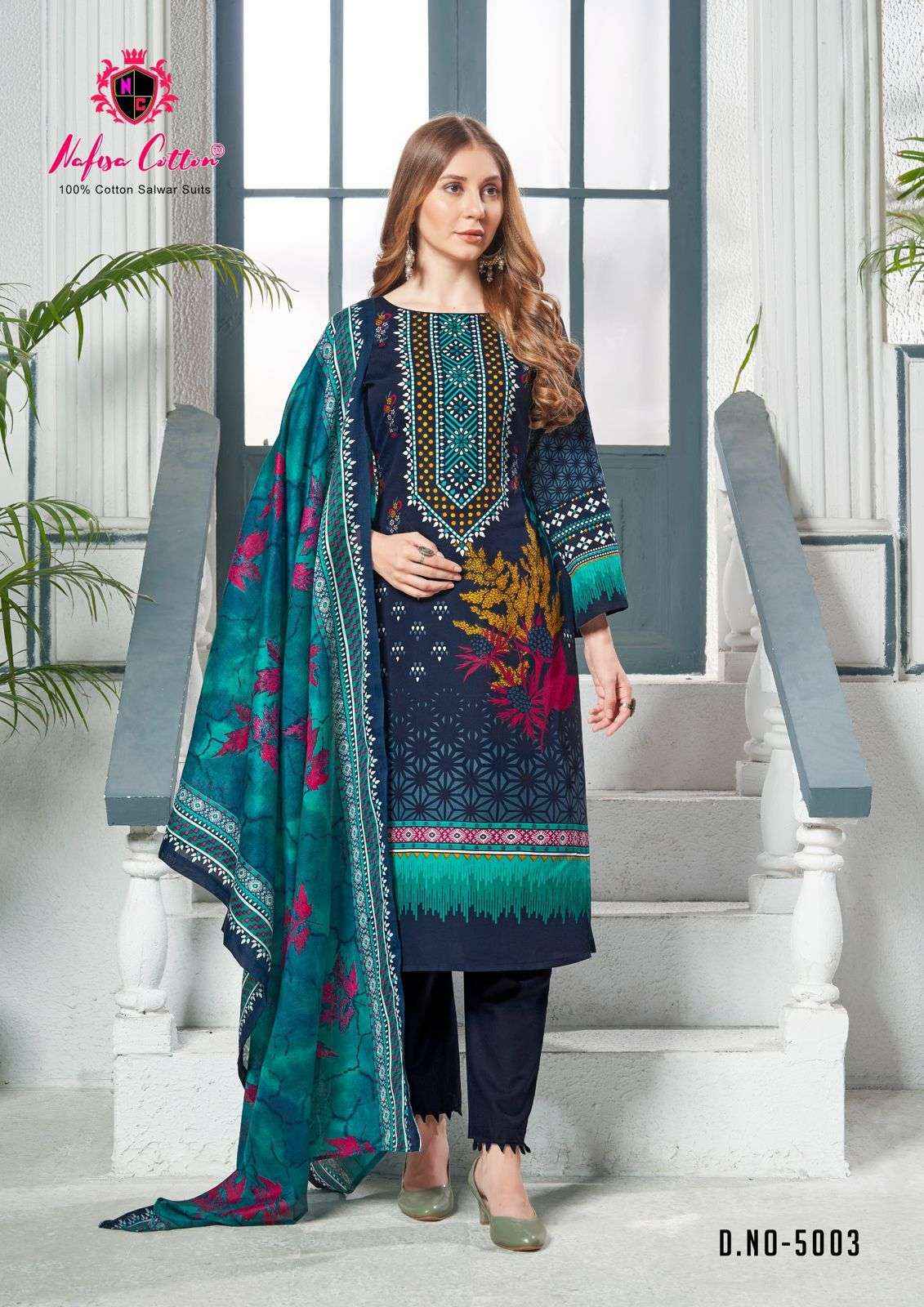 NAFISA COTTON SAFINA VOL-5 SALWAR KAMEEZ AT WHOLESALE PRICE ( 6 PCS CATALOG )