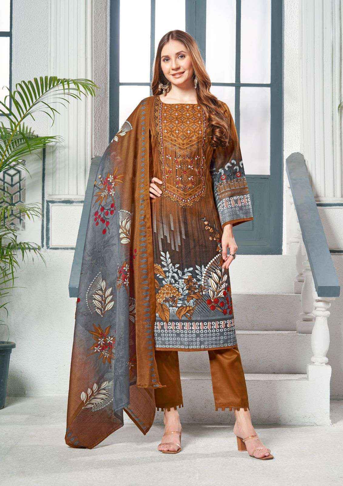 NAFISA COTTON SAFINA VOL-5 SALWAR KAMEEZ AT WHOLESALE PRICE ( 6 PCS CATALOG )