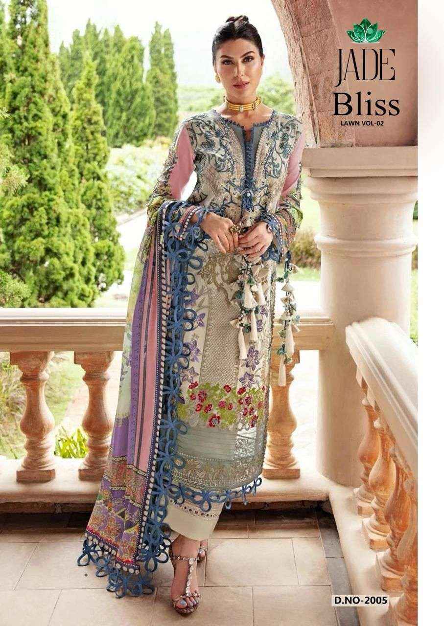 NAND GOPAL JADE BLISS VOL-2 DRESS MATERIAL SURAT WHOLESALER ( 8 PCS CATALOG )