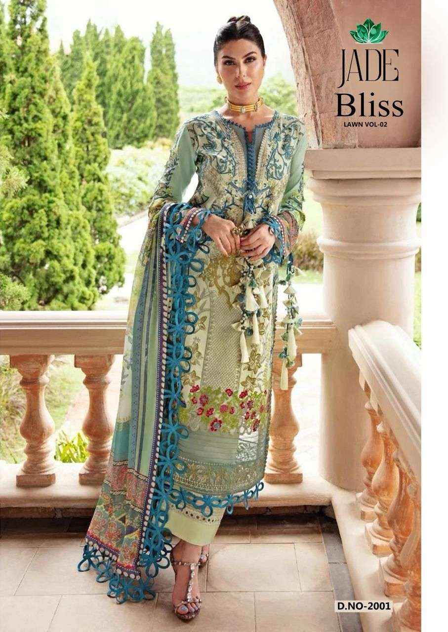 NAND GOPAL JADE BLISS VOL-2 DRESS MATERIAL SURAT WHOLESALER ( 8 PCS CATALOG )