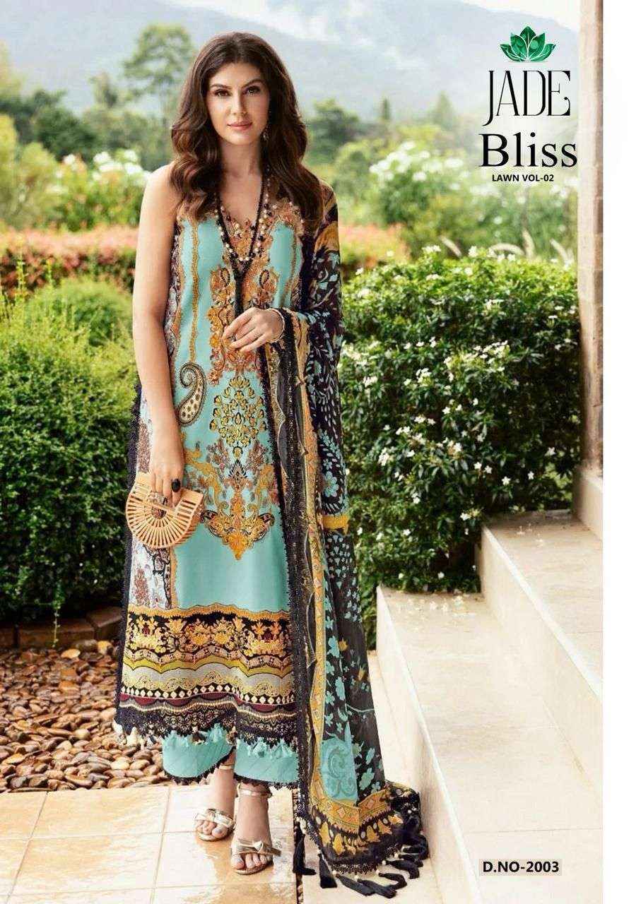 NAND GOPAL JADE BLISS VOL-2 DRESS MATERIAL SURAT WHOLESALER ( 8 PCS CATALOG )