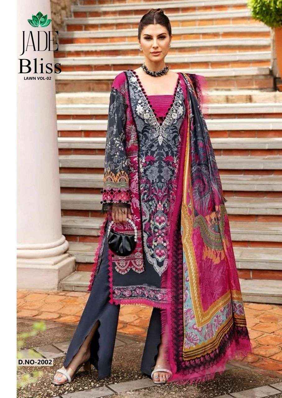 NAND GOPAL JADE BLISS VOL-2 DRESS MATERIAL SURAT WHOLESALER ( 8 PCS CATALOG )