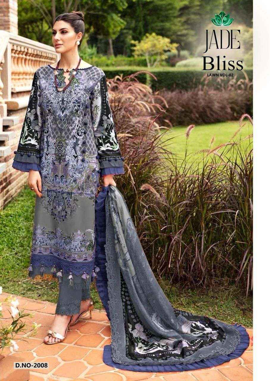 NAND GOPAL JADE BLISS VOL-2 DRESS MATERIAL SURAT WHOLESALER ( 8 PCS CATALOG )