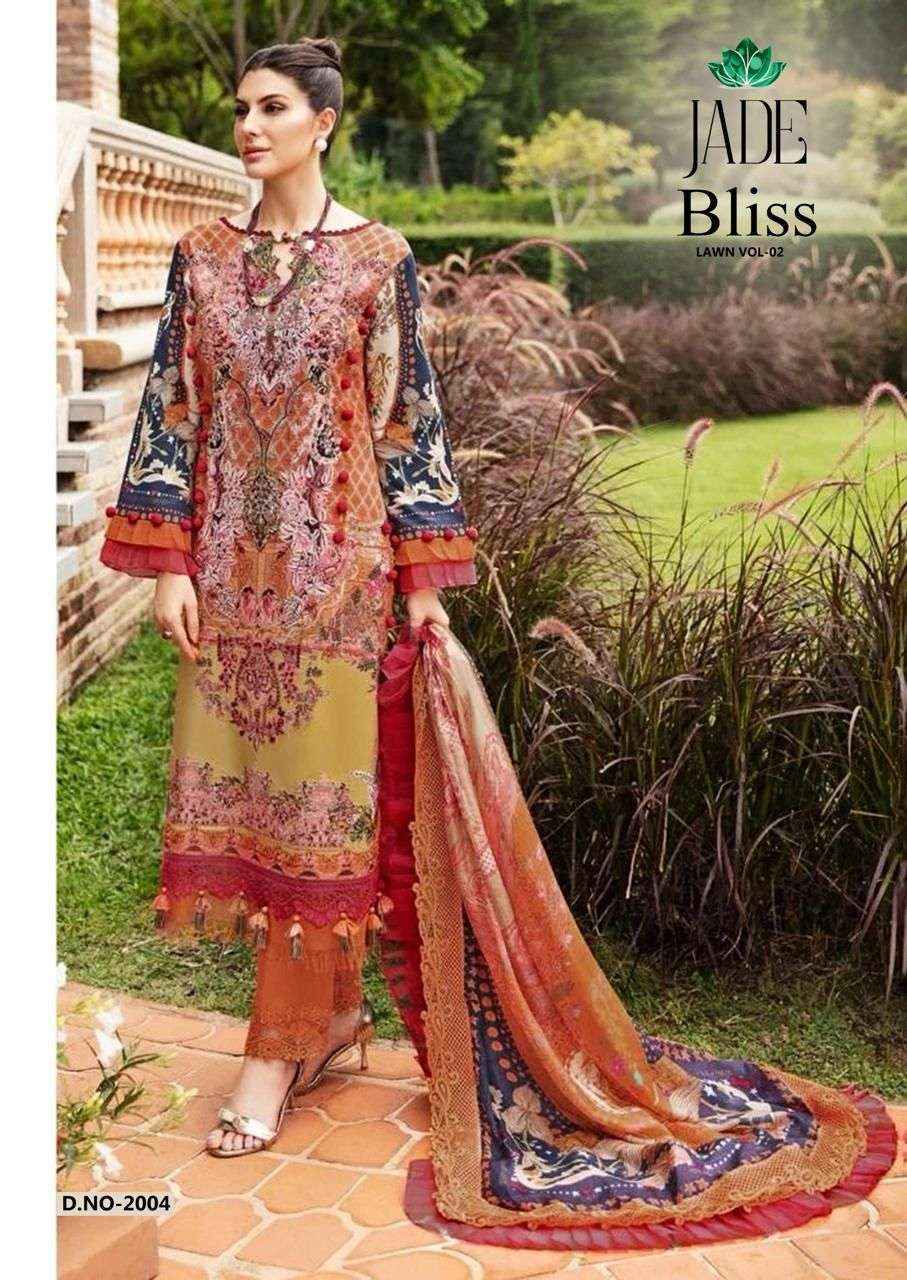 NAND GOPAL JADE BLISS VOL-2 DRESS MATERIAL SURAT WHOLESALER ( 8 PCS CATALOG )