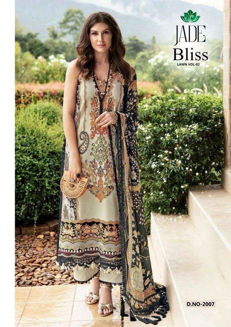 NAND GOPAL JADE BLISS VOL-2 DRESS MATERIAL SURAT WHOLESALER ( 8 PCS CATALOG )