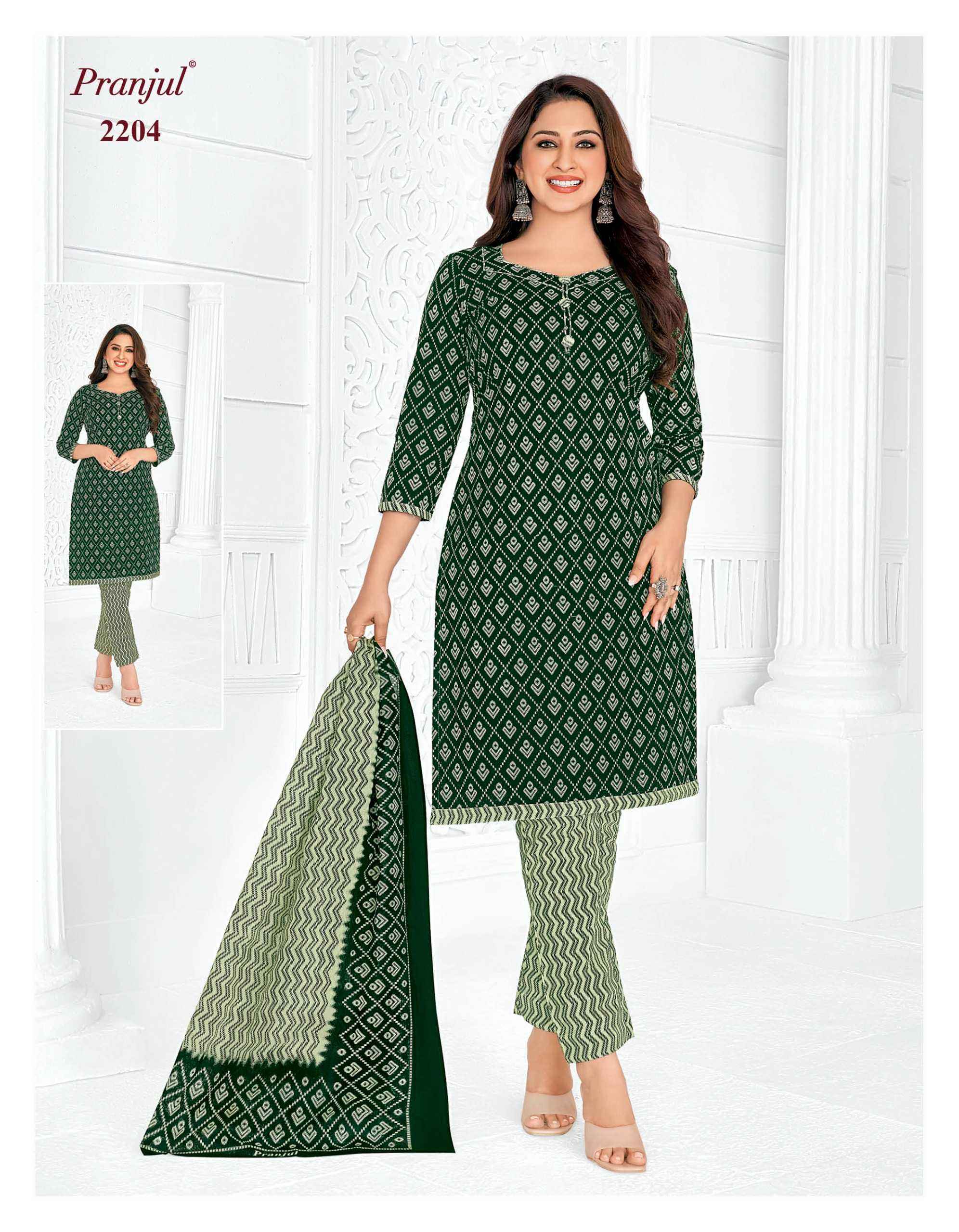 PRANJUL PRIYANKA VOL 22 PURE COTTON DRESS MATERIALS ( 36 PCS CATALOG )