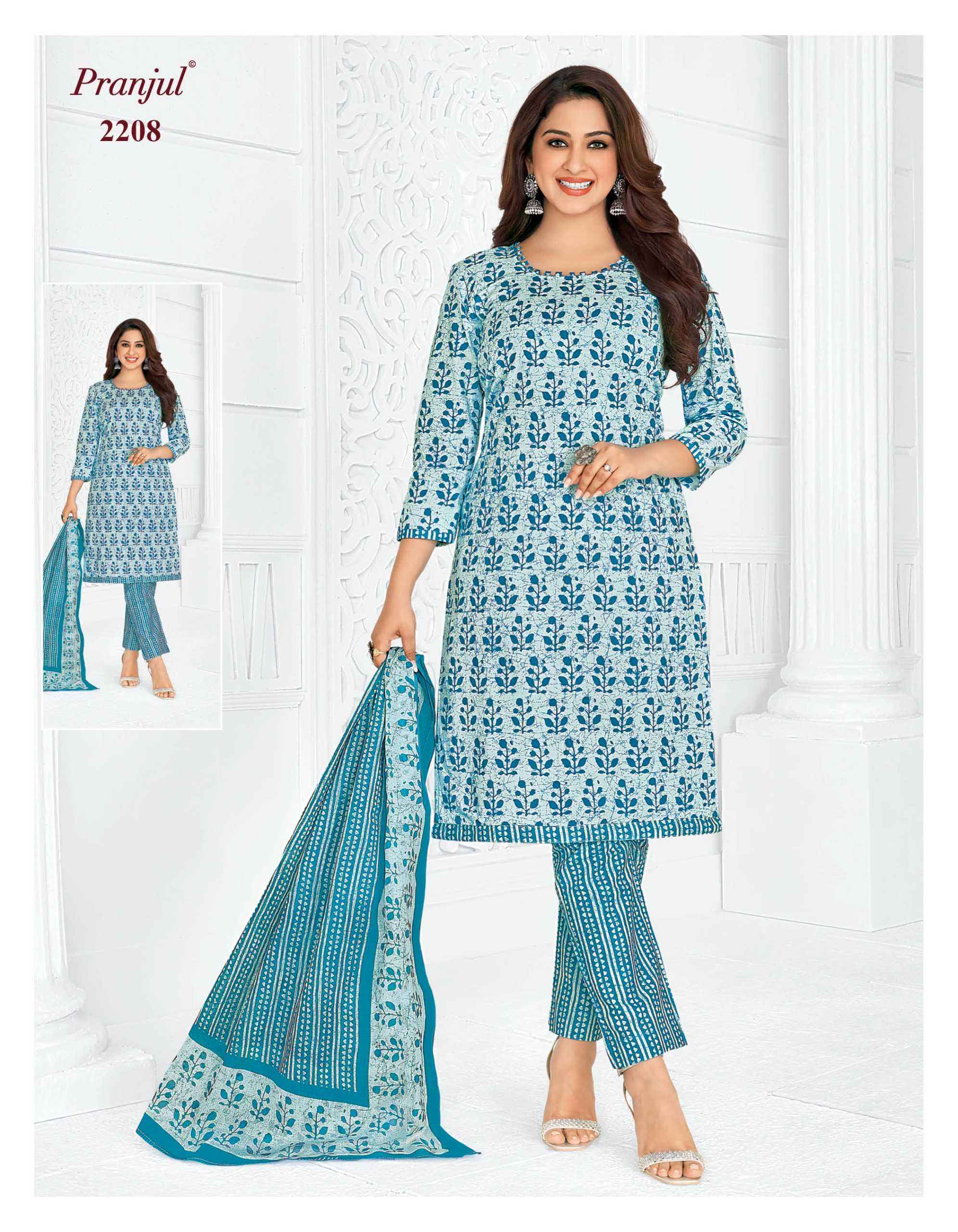 PRANJUL PRIYANKA VOL 22 PURE COTTON DRESS MATERIALS ( 36 PCS CATALOG )