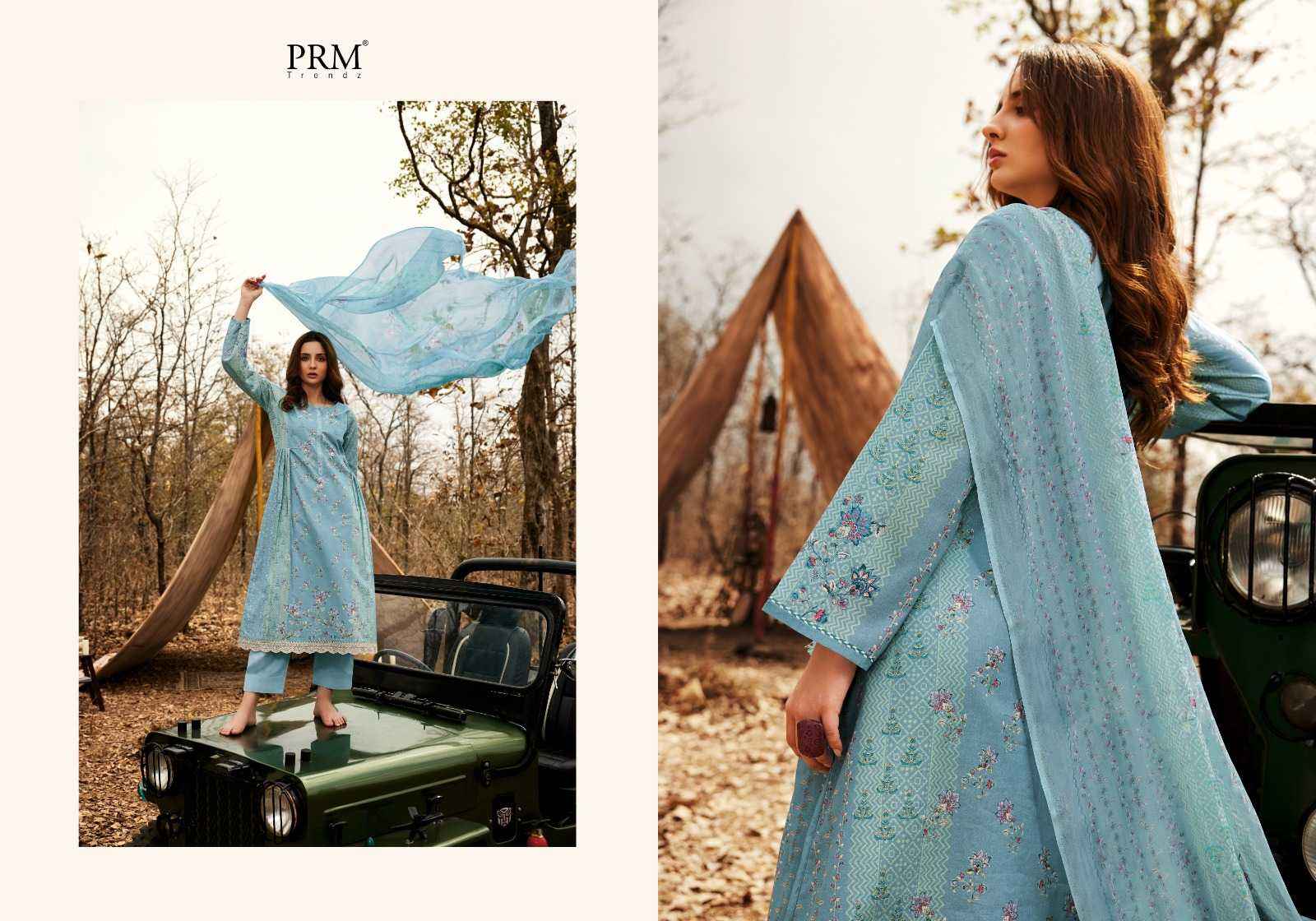 PRM TRENDZ IBADAT DESIGNER DRESS MATERIAL ( 8 PCS CATALOG )