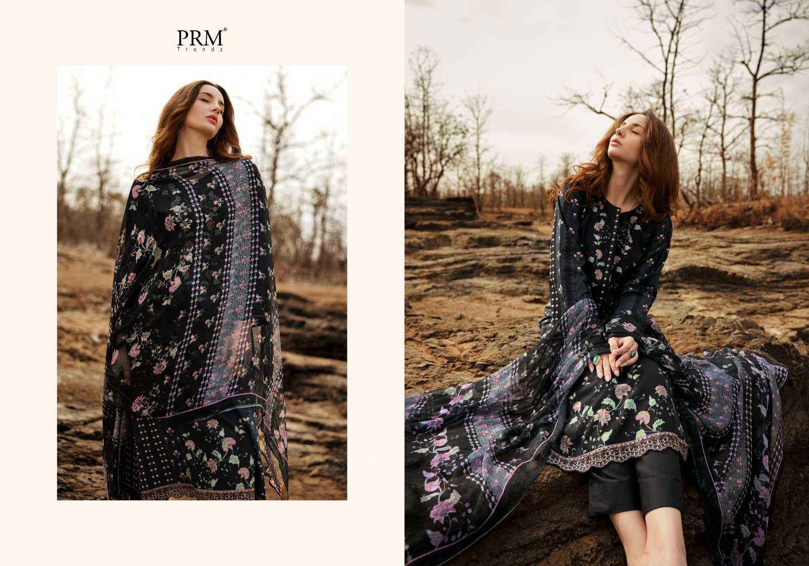 PRM TRENDZ IBADAT DESIGNER DRESS MATERIAL ( 8 PCS CATALOG )