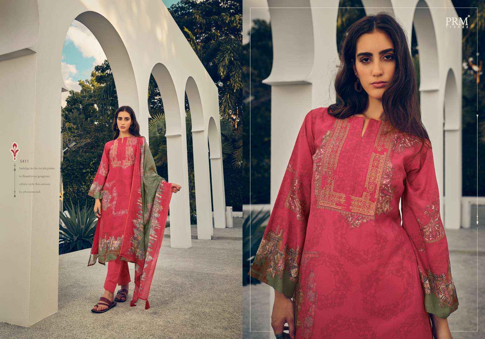 PRM TRENDZ ROSELYN MUSLIN SILK DESIGNER SALWAR KAMEEZ ( 8 PCS CATALOG )