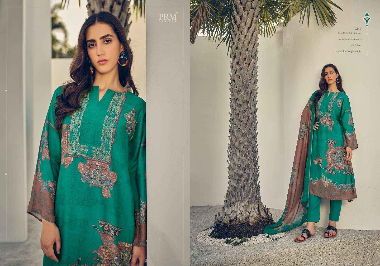 PRM TRENDZ ROSELYN MUSLIN SILK DESIGNER SALWAR KAMEEZ ( 8 PCS CATALOG )