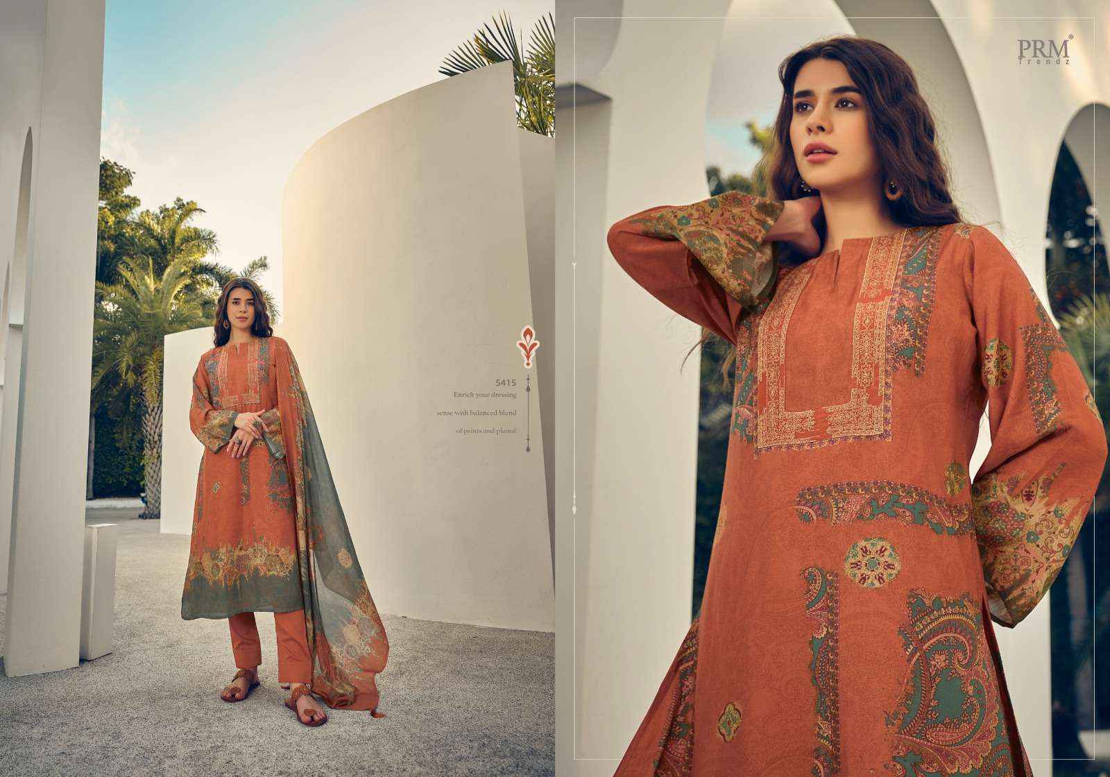 PRM TRENDZ ROSELYN MUSLIN SILK DESIGNER SALWAR KAMEEZ ( 8 PCS CATALOG )