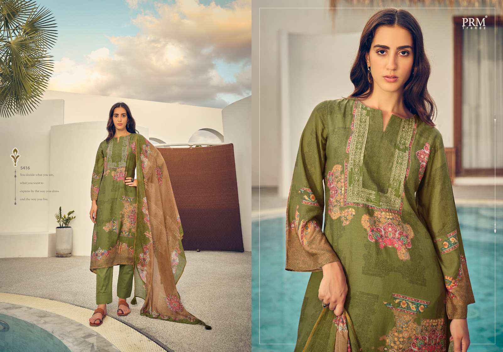 PRM TRENDZ ROSELYN MUSLIN SILK DESIGNER SALWAR KAMEEZ ( 8 PCS CATALOG )