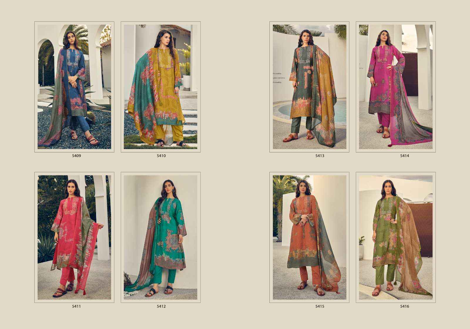 PRM TRENDZ ROSELYN MUSLIN SILK DESIGNER SALWAR KAMEEZ ( 8 PCS CATALOG )