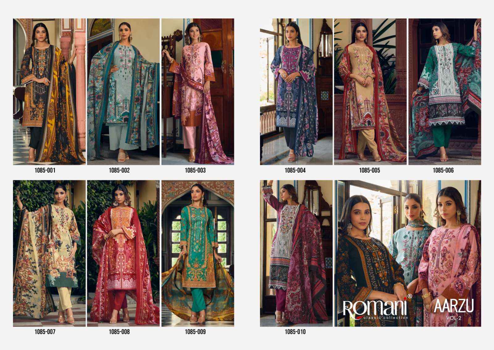 ROMANI NAIRA VOL-1 COTTON DESIGNER SALWAR SUITS ( 10 PCS CATALOG )