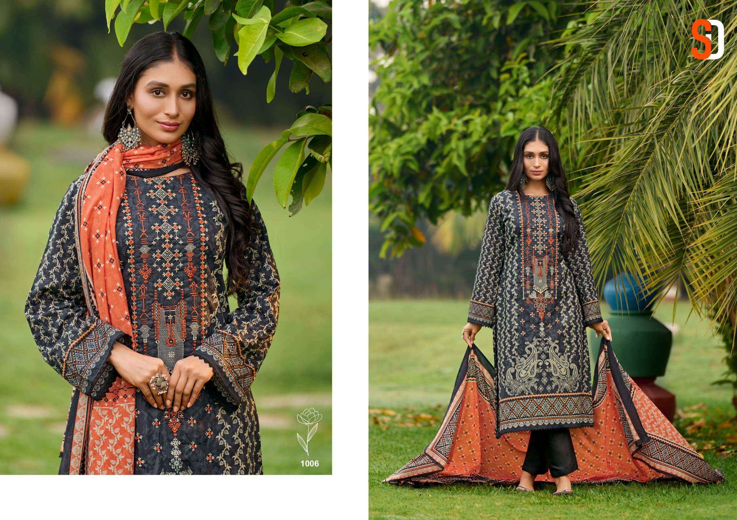 SHARADDHA DESIGNER BIN SAEED LAWN COLLECTION VOL 6 DRESS MATERIAL ( 4 PCS CATALOG )