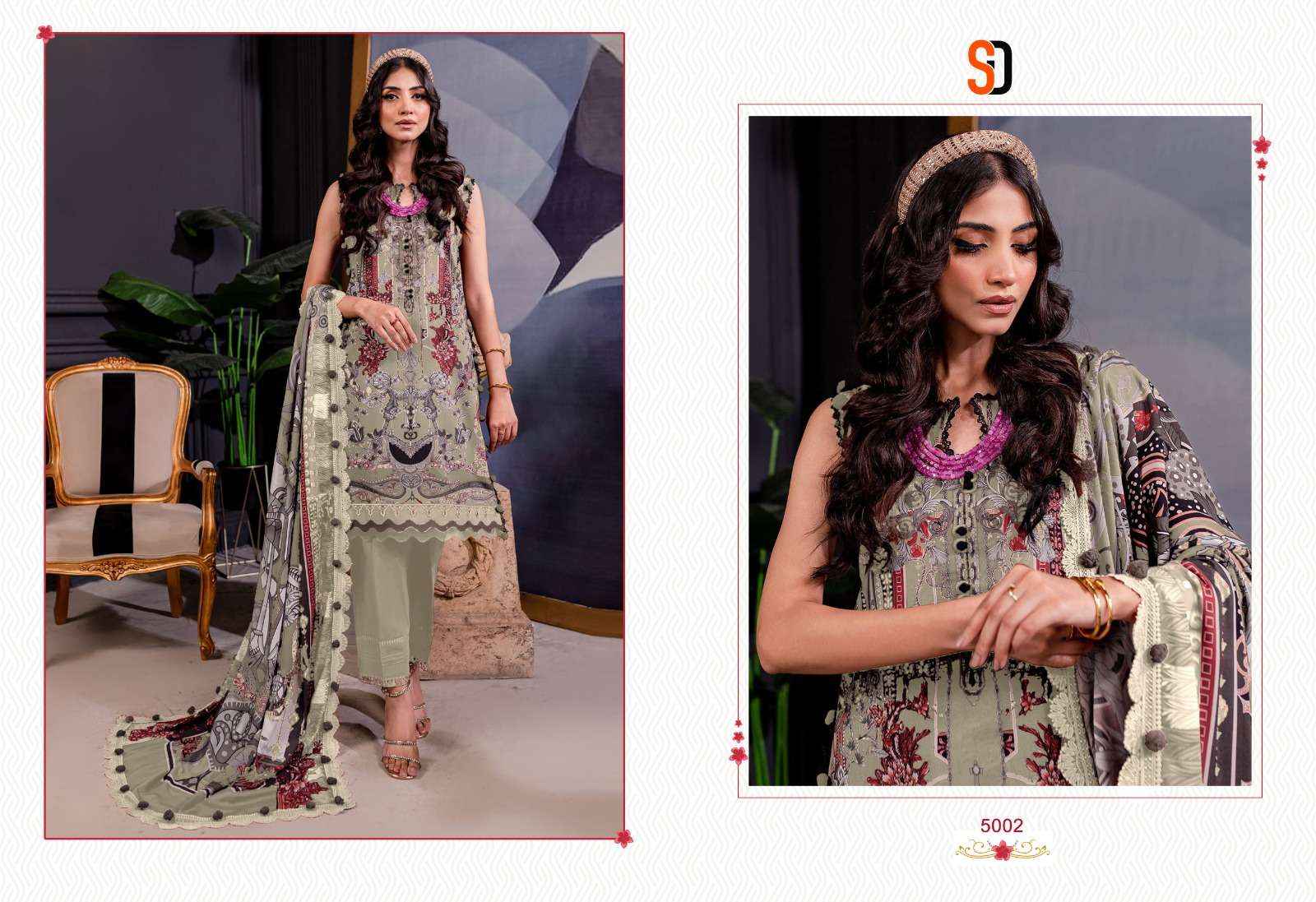 SHRADDHA DESIGNER BLISS VOL 5 LAWN COTTON SALWAR KAMEEZ ( 6 PCS CATALOG ) COTTON DUPATTA