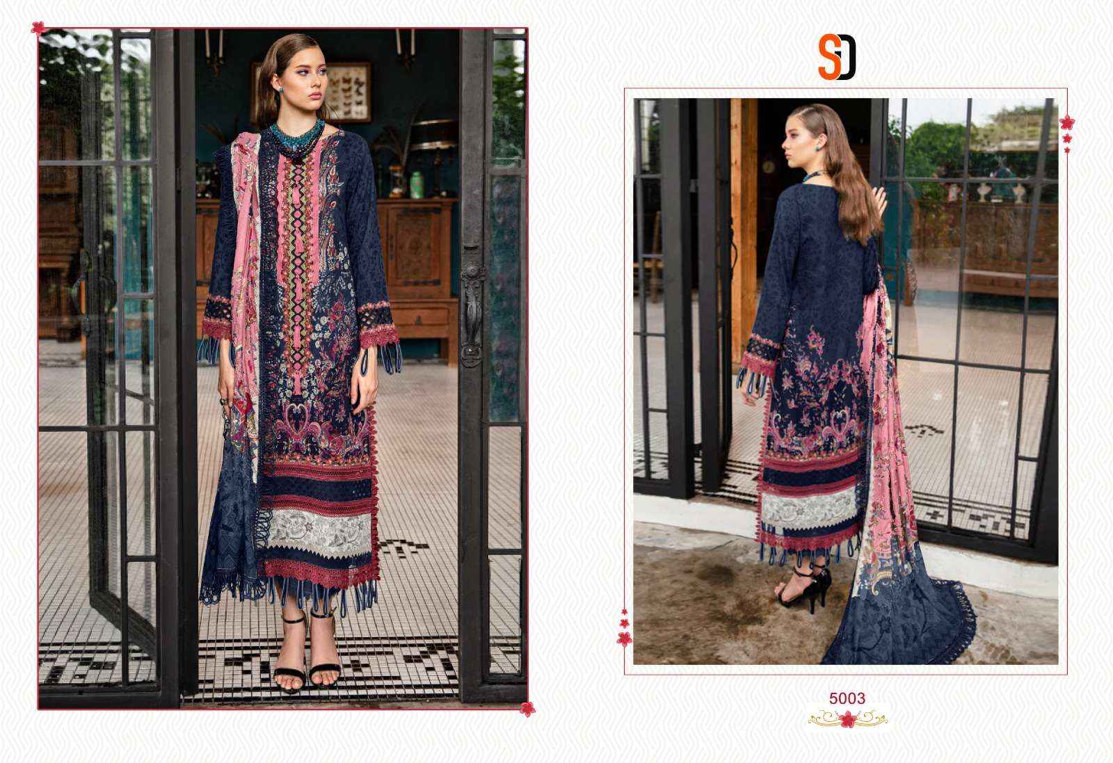 SHRADDHA DESIGNER BLISS VOL 5 LAWN COTTON SALWAR KAMEEZ ( 6 PCS CATALOG ) COTTON DUPATTA