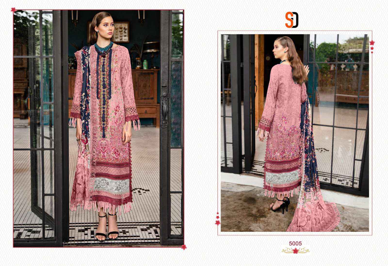 SHRADDHA DESIGNER BLISS VOL 5 LAWN COTTON SALWAR KAMEEZ ( 6 PCS CATALOG ) COTTON DUPATTA