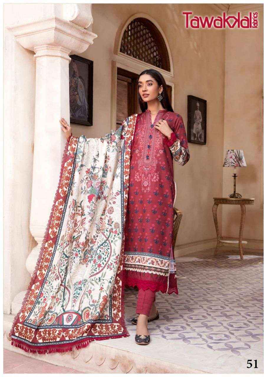 TAWAKKAL FABRICS MEHROZ VOL-6 PAKISTANI DRESS MATERIAL ( 10 PCS CATALOG )