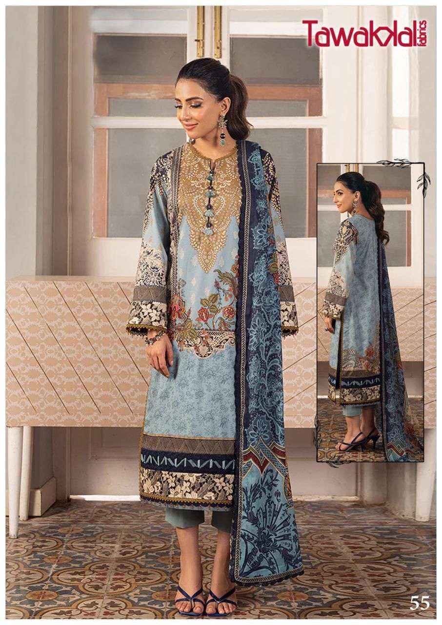 TAWAKKAL FABRICS MEHROZ VOL-6 PAKISTANI DRESS MATERIAL ( 10 PCS CATALOG )