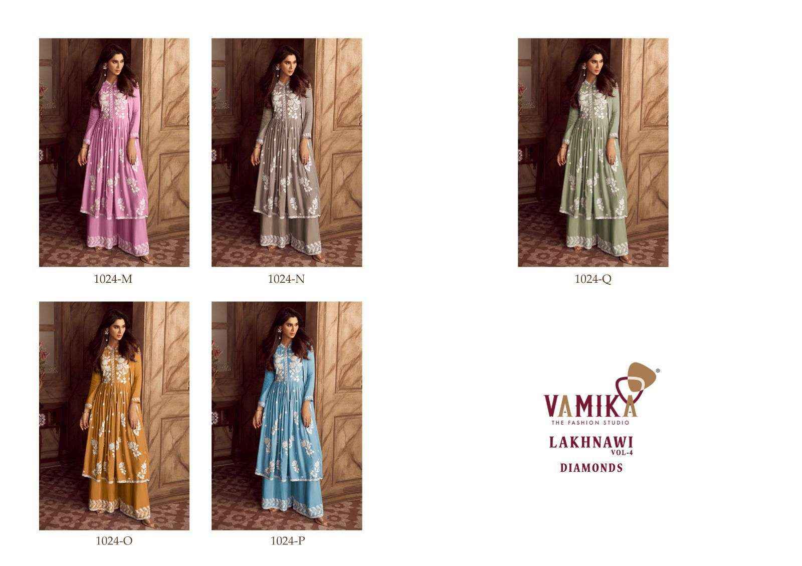 VAMIKA LAKHNAVI VOL-4 KURTI COMBO SET ( 5 PCS CATALOG )