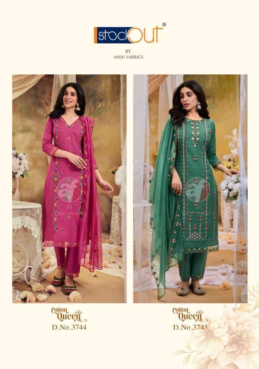 Anju Fabrics Cotton Queen Cotton Kurti Combo 5 pcs Catalogue