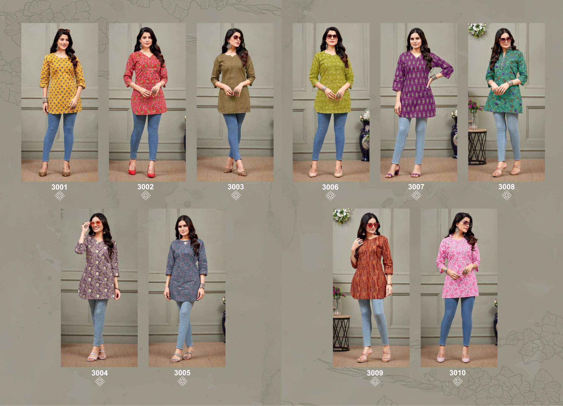 BALAJI COTTON OMISHA VOL 3 COTTON TOP ( 10 PCS CATALOG )