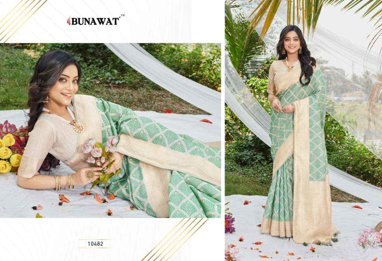 Bunawat Ahana Cotton 10478 To 10483 Fancy Designer Cotton Saree Collection  (6 pcs cataog )