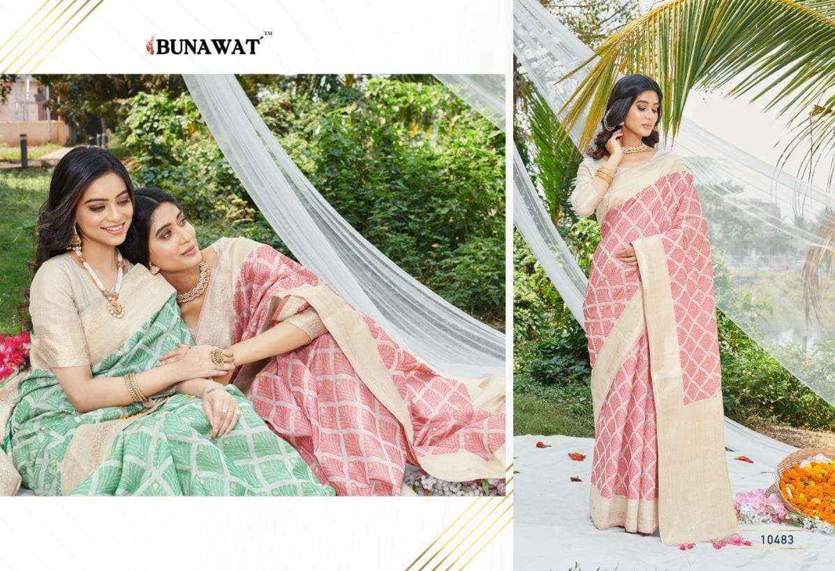 Bunawat Ahana Cotton 10478 To 10483 Fancy Designer Cotton Saree Collection  (6 pcs cataog )