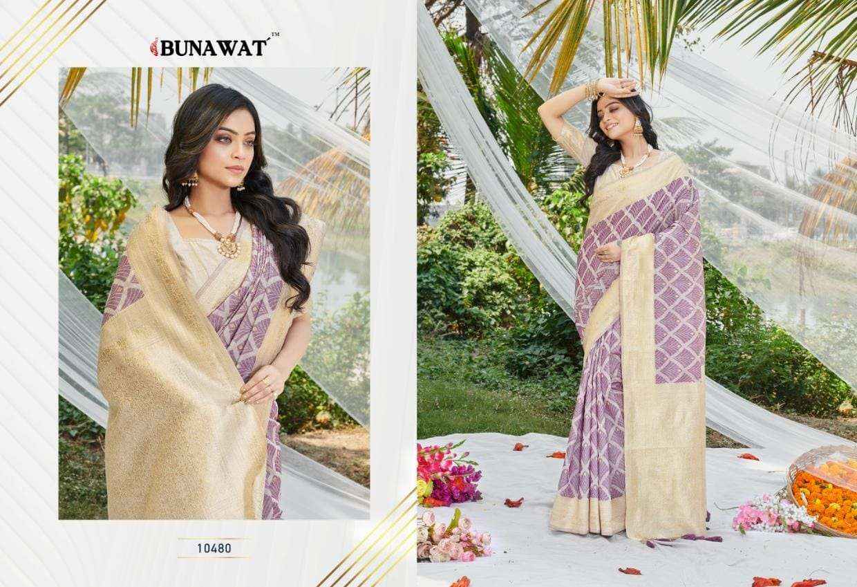 Bunawat Ahana Cotton 10478 To 10483 Fancy Designer Cotton Saree Collection  (6 pcs cataog )