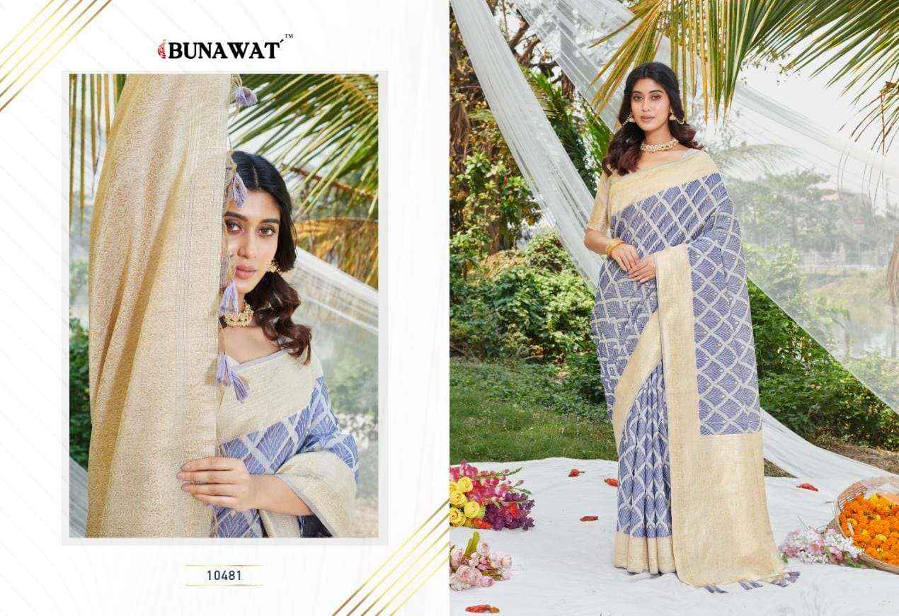 Bunawat Ahana Cotton 10478 To 10483 Fancy Designer Cotton Saree Collection  (6 pcs cataog )