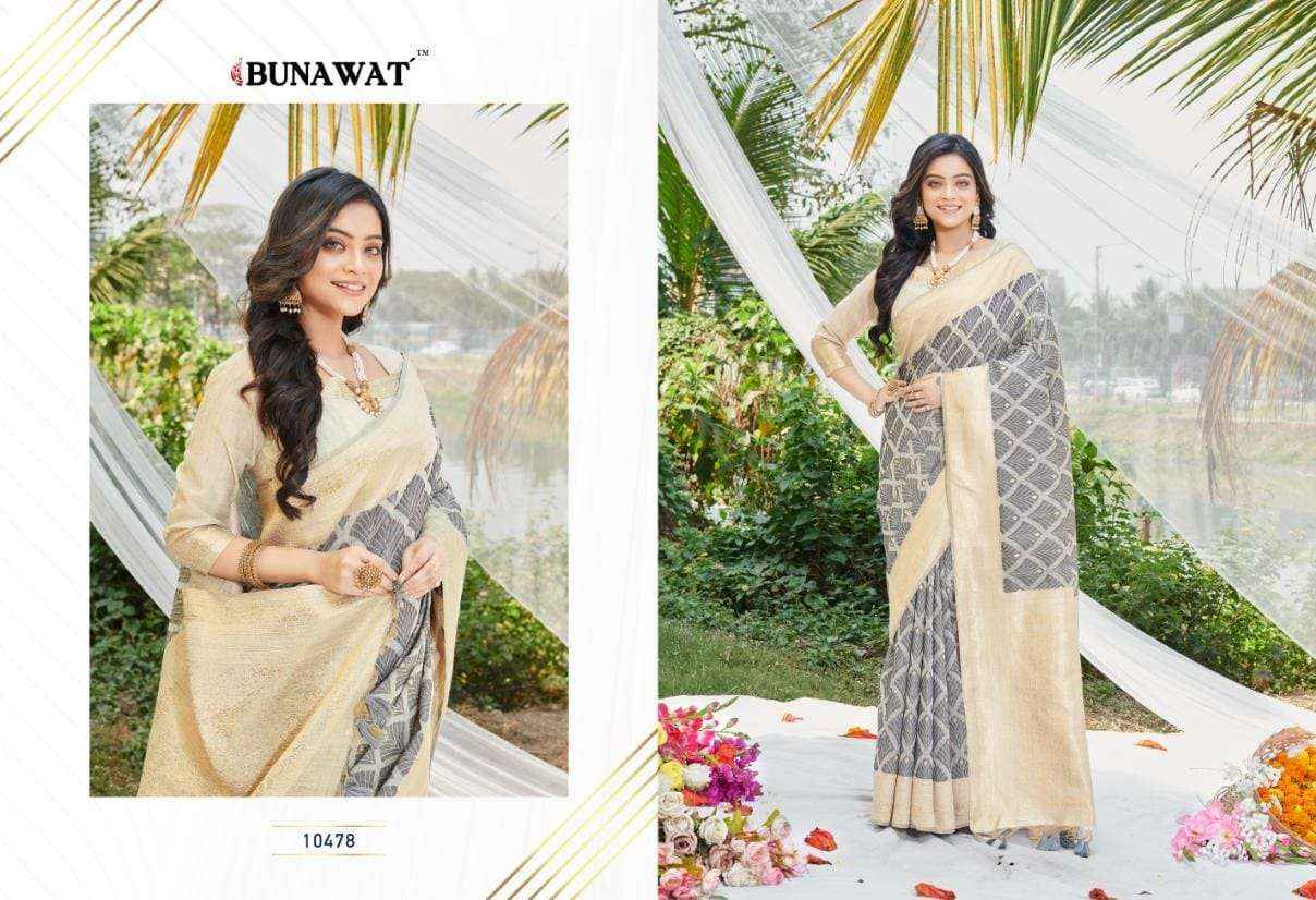 Bunawat Ahana Cotton 10478 To 10483 Fancy Designer Cotton Saree Collection  (6 pcs cataog )