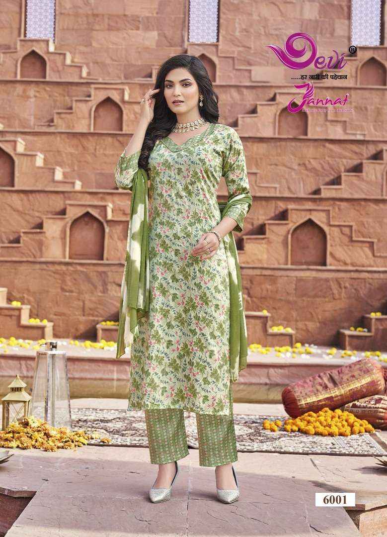 Devi Jannat Vol 6 Rayon  Readymade Suits Top Bottom With Dupatta ( 8 Pcs Catalog )