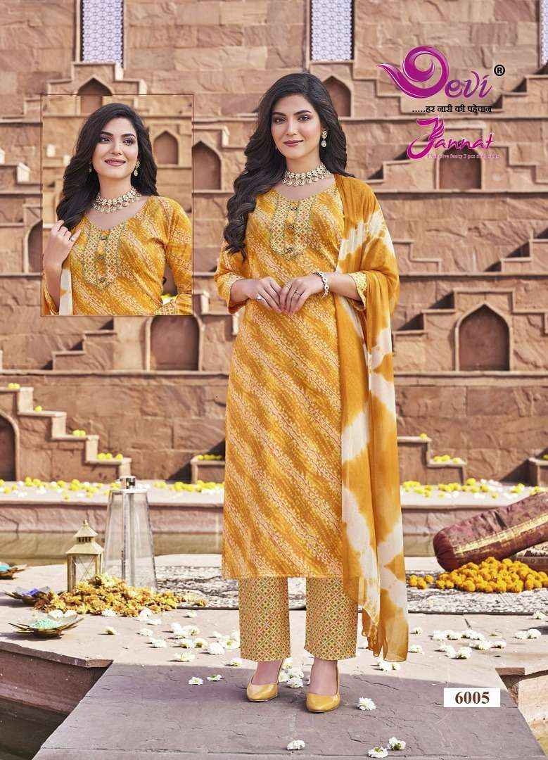 Devi Jannat Vol 6 Rayon  Readymade Suits Top Bottom With Dupatta ( 8 Pcs Catalog )